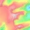 Mapa topográfico Hallett Peak, altitude, relevo