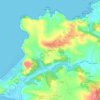 Mapa topográfico Lloreda, altitude, relevo