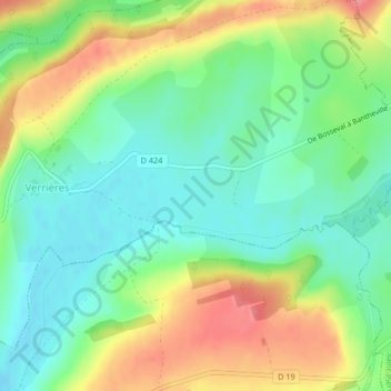 Mapa topográfico Le Ouy, altitude, relevo