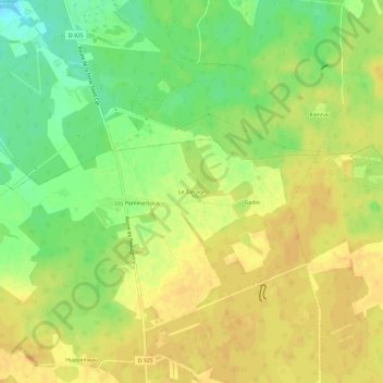 Mapa topográfico Le Tarrage, altitude, relevo