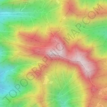 Mapa topográfico Mount Malepunyo, altitude, relevo