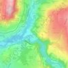 Mapa topográfico Onnex, altitude, relevo