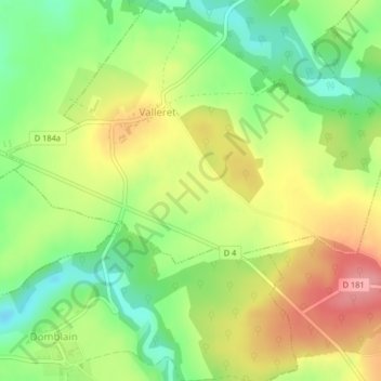 Mapa topográfico Janval, altitude, relevo