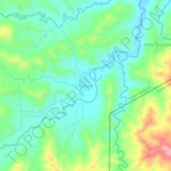 Mapa topográfico Basag, altitude, relevo