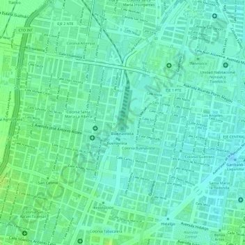 Mapa topográfico Forum Buenavista, altitude, relevo