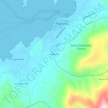 Mapa topográfico Kakapetra, altitude, relevo