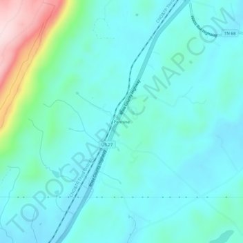 Mapa topográfico Pennine, altitude, relevo