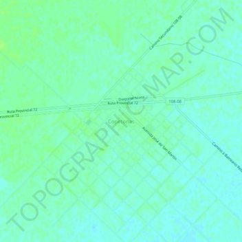 Mapa topográfico Copetonas, altitude, relevo