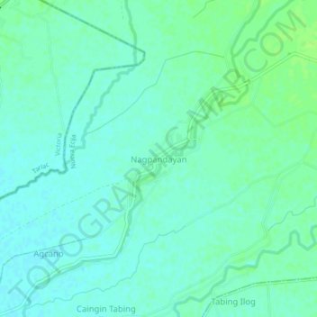 Mapa topográfico Nagpandayan, altitude, relevo