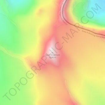 Mapa topográfico Apex Mountain, altitude, relevo