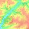 Mapa topográfico Bertin, altitude, relevo