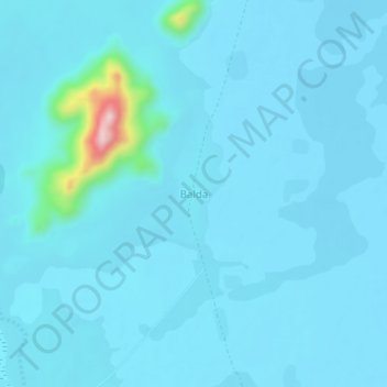 Mapa topográfico Balda, altitude, relevo