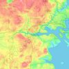 Mapa topográfico Kolding, altitude, relevo