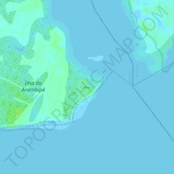 Mapa topográfico Cabeço, altitude, relevo