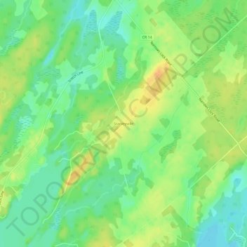 Mapa topográfico Stanleyville, altitude, relevo