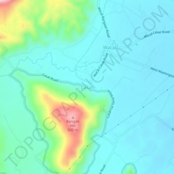 Mapa topográfico Casat, altitude, relevo