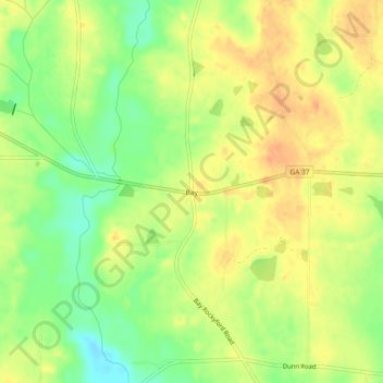 Mapa topográfico Bay, altitude, relevo