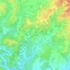 Mapa topográfico Berrícano, altitude, relevo
