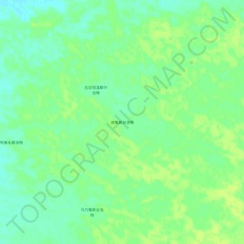 Mapa topográfico 胡鲁斯台浩特, altitude, relevo
