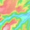 Mapa topográfico La Roche, altitude, relevo