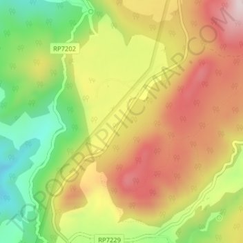 Mapa topográfico Ifrane forêt, altitude, relevo