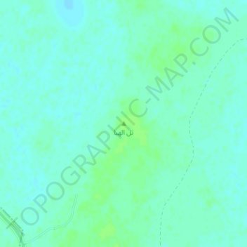 Mapa topográfico تل الهبا, altitude, relevo