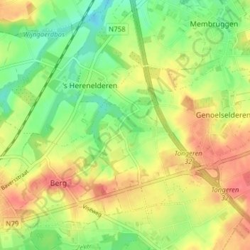 Mapa topográfico Ketsingen, altitude, relevo