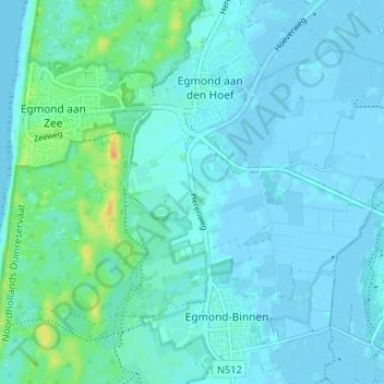 Mapa topográfico Rinnegom, altitude, relevo