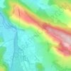 Mapa topográfico Les Bignes, altitude, relevo