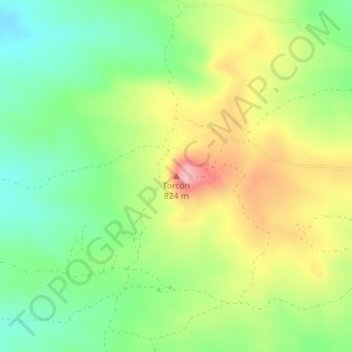 Mapa topográfico Torcón, altitude, relevo