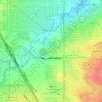 Mapa topográfico City Park, altitude, relevo