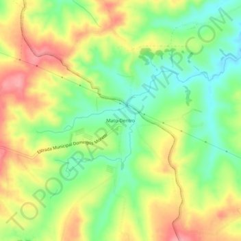 Mapa topográfico Mato-Dentro, altitude, relevo