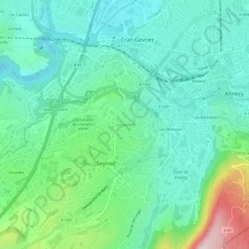 Mapa topográfico Le Carillon, altitude, relevo