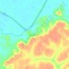 Mapa topográfico Bakung Udik, altitude, relevo