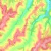 Mapa topográfico Blanchefort, altitude, relevo