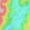 Mapa topográfico Les Arolles, altitude, relevo