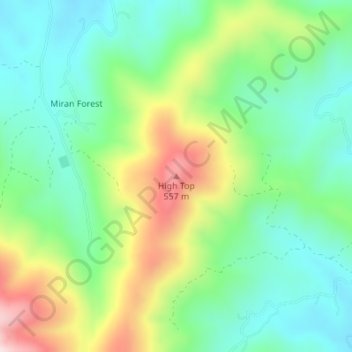 Mapa topográfico High Top, altitude, relevo