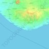 Mapa topográfico Amreli, altitude, relevo