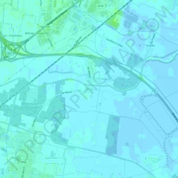 Mapa topográfico Dese, altitude, relevo