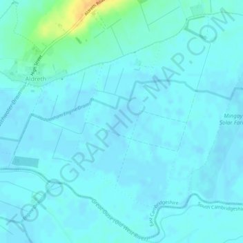 Mapa topográfico Holme Fen, altitude, relevo