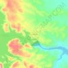 Mapa topográfico Los Reyunos, altitude, relevo