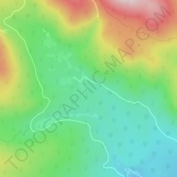 Mapa topográfico Lower Michigan Dam, altitude, relevo