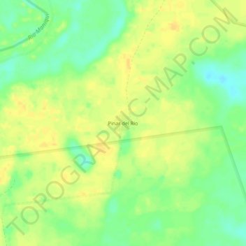 Mapa topográfico Pinar del Rio, altitude, relevo