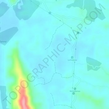 Mapa topográfico El Totumo, altitude, relevo