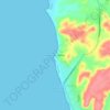 Mapa topográfico Punta Las Peñitas, altitude, relevo