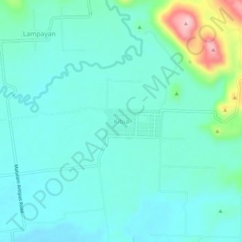 Mapa topográfico Kibia, altitude, relevo