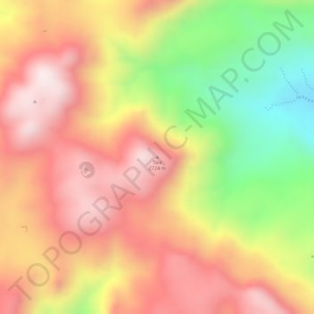 Mapa topográfico Mount Taia, altitude, relevo