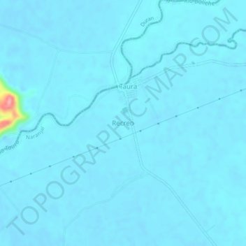 Mapa topográfico Recreo, altitude, relevo