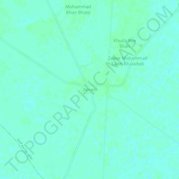 Mapa topográfico Abran, altitude, relevo