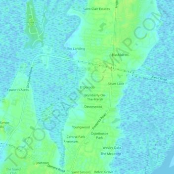 Mapa topográfico El Dorado, altitude, relevo